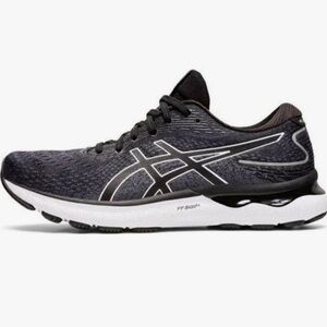 Women's Asics Gel-Nimbus 24, Black/Pure Silver